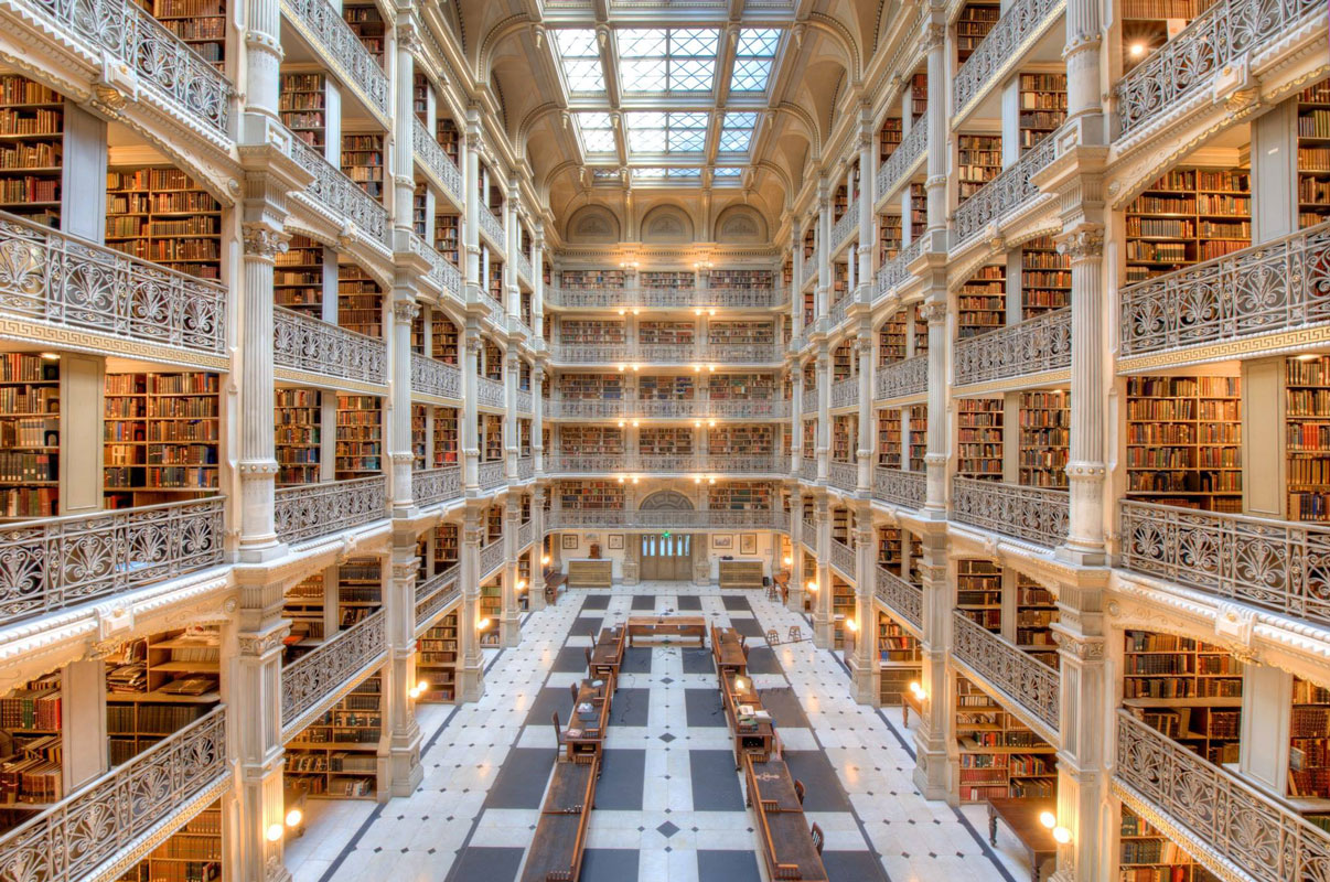 Johns Hopkins University's stunning Peabody Library 