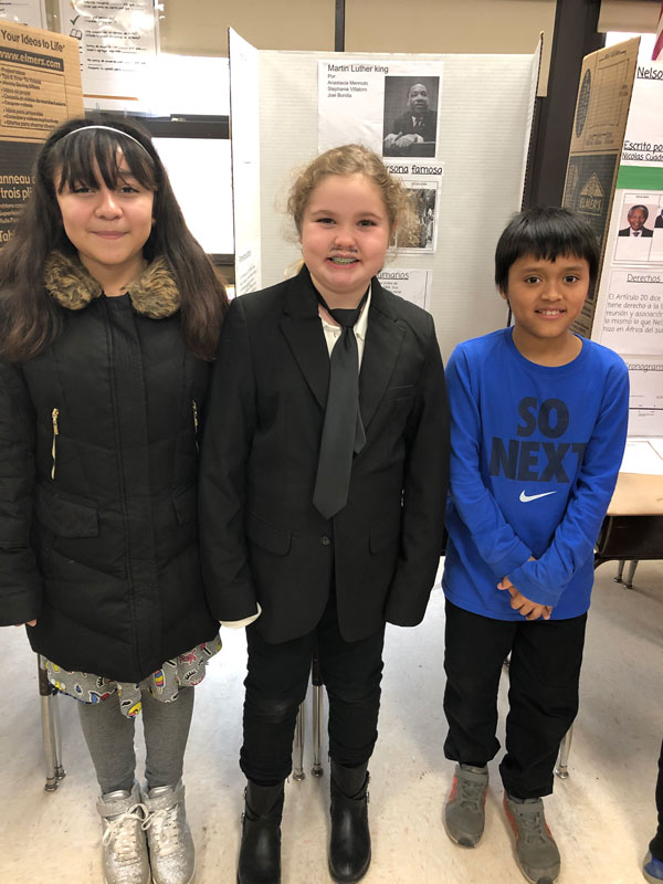 Woodhull dual language students studied famous Americans and dressed the part 