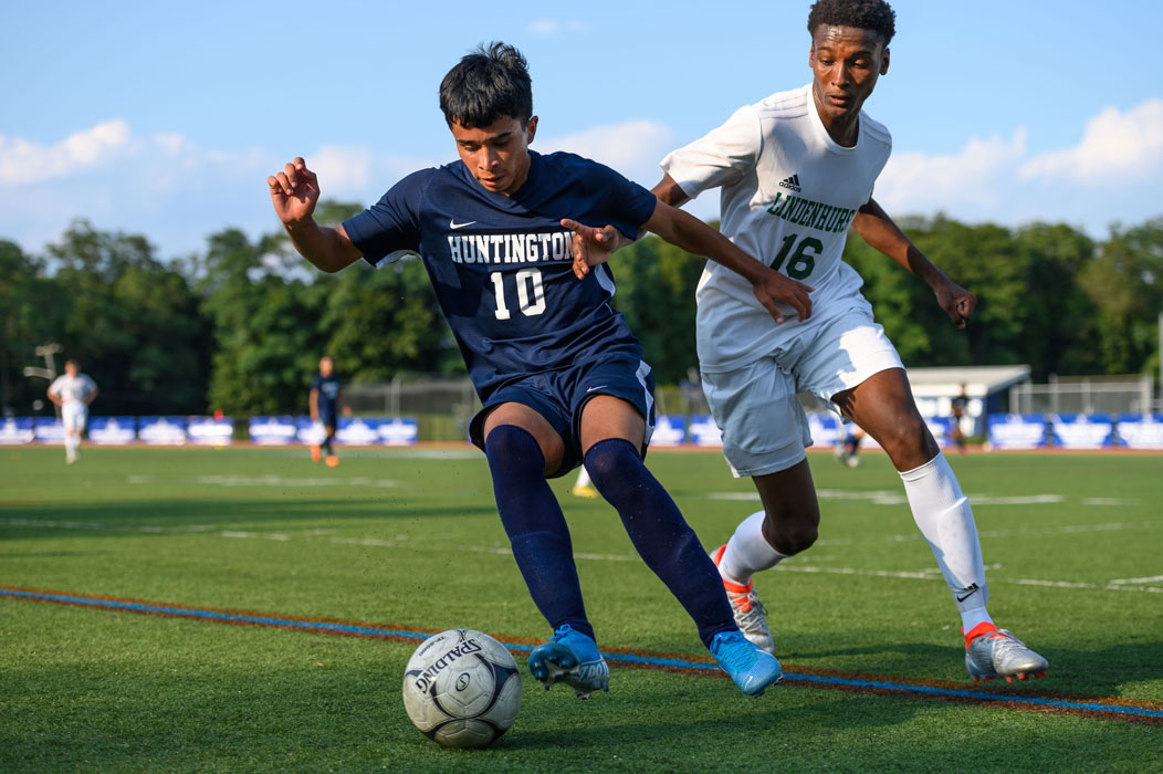 Forward Jasson Garay (No. 10) is Huntington's senior MVP Award recipient. (Darin Reed photo.)