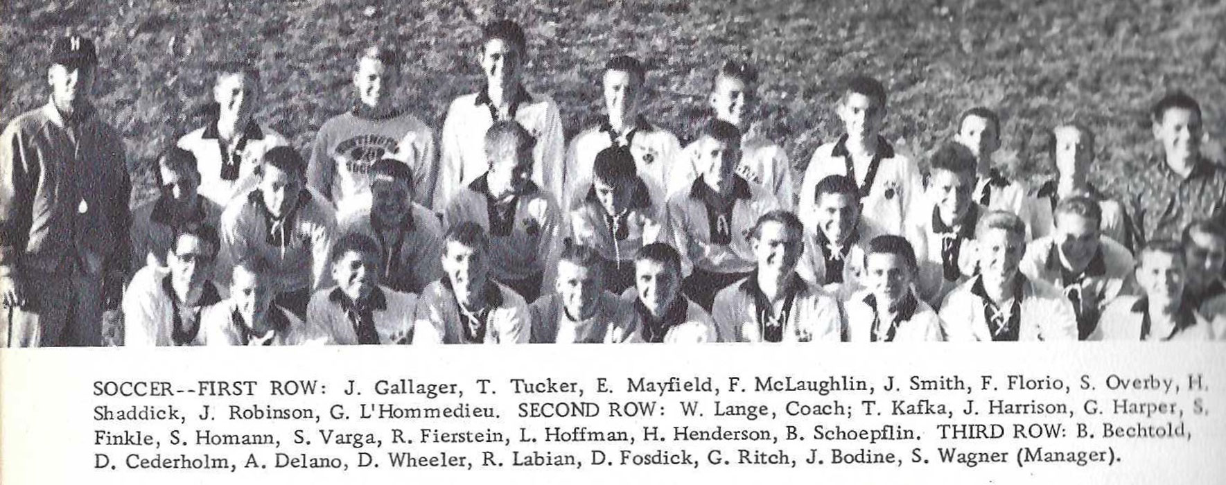 The first boys' soccer team in Huntington High School history took the field in 1961.