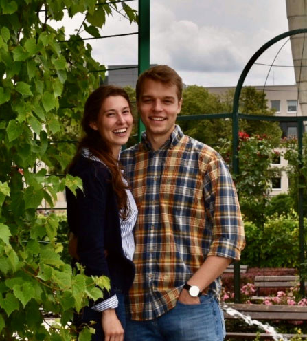  Michael Gilmor and his girlfriend, Briana Krewson in Europe during his Fulbright English teaching assistantship in Poland. 