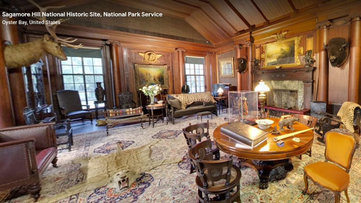 A room at Sagamore Hill in Oyster Bay.