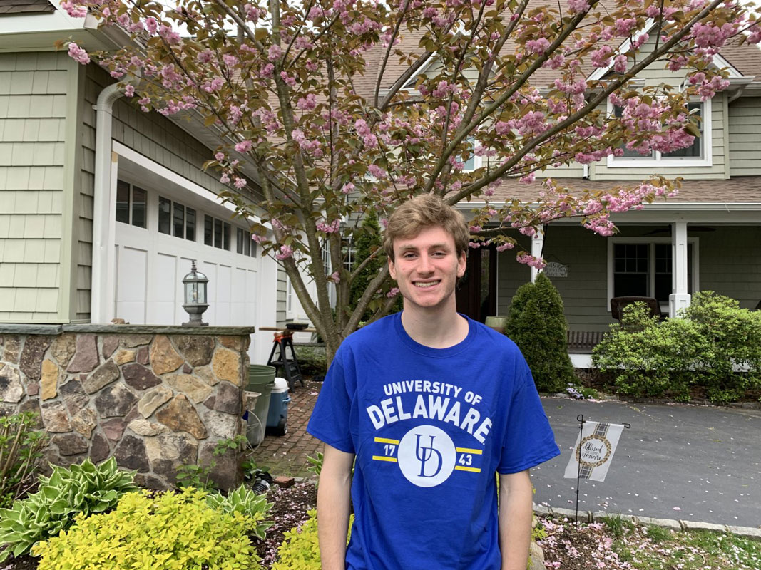 Huntington grad John Segreti is a proud University of Delaware freshman.