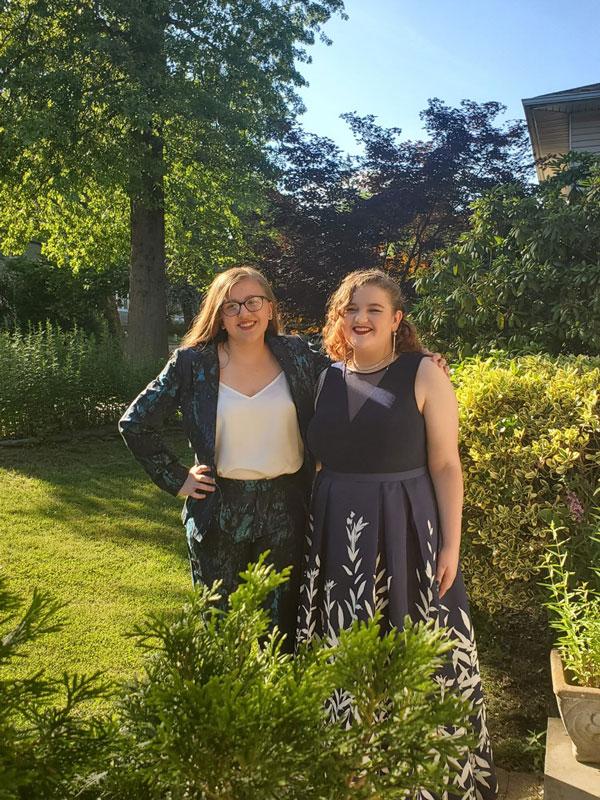 Maggie Imperato (right) with her best friend, Katherine Eichenberger.