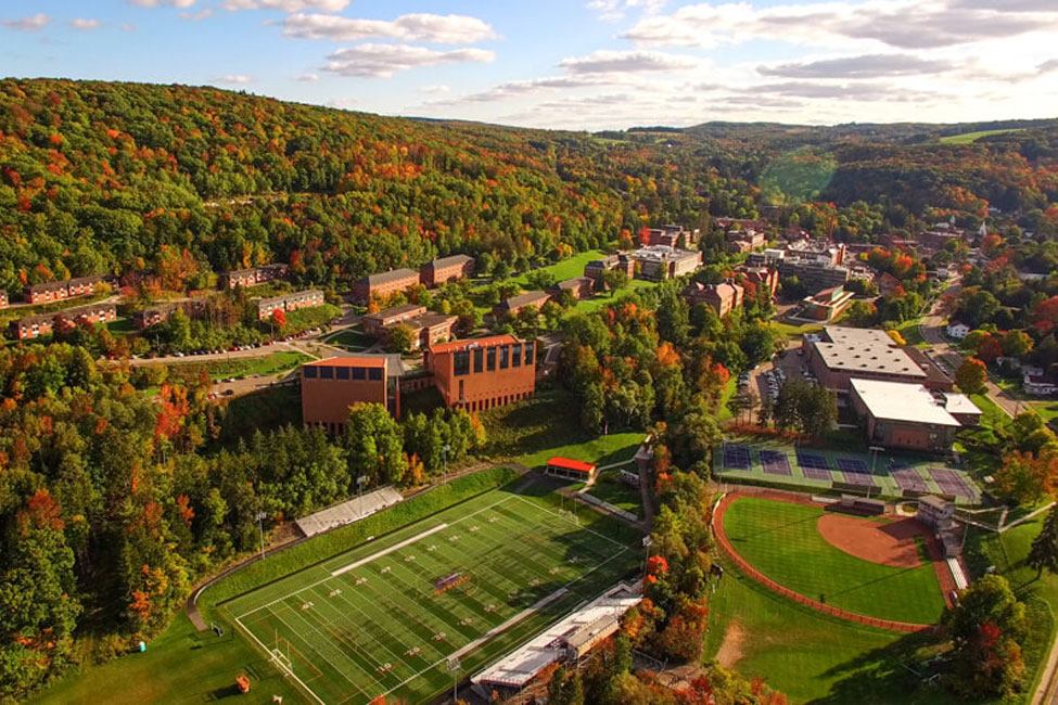 The campus of Alfred University is picturesque and inspiring.