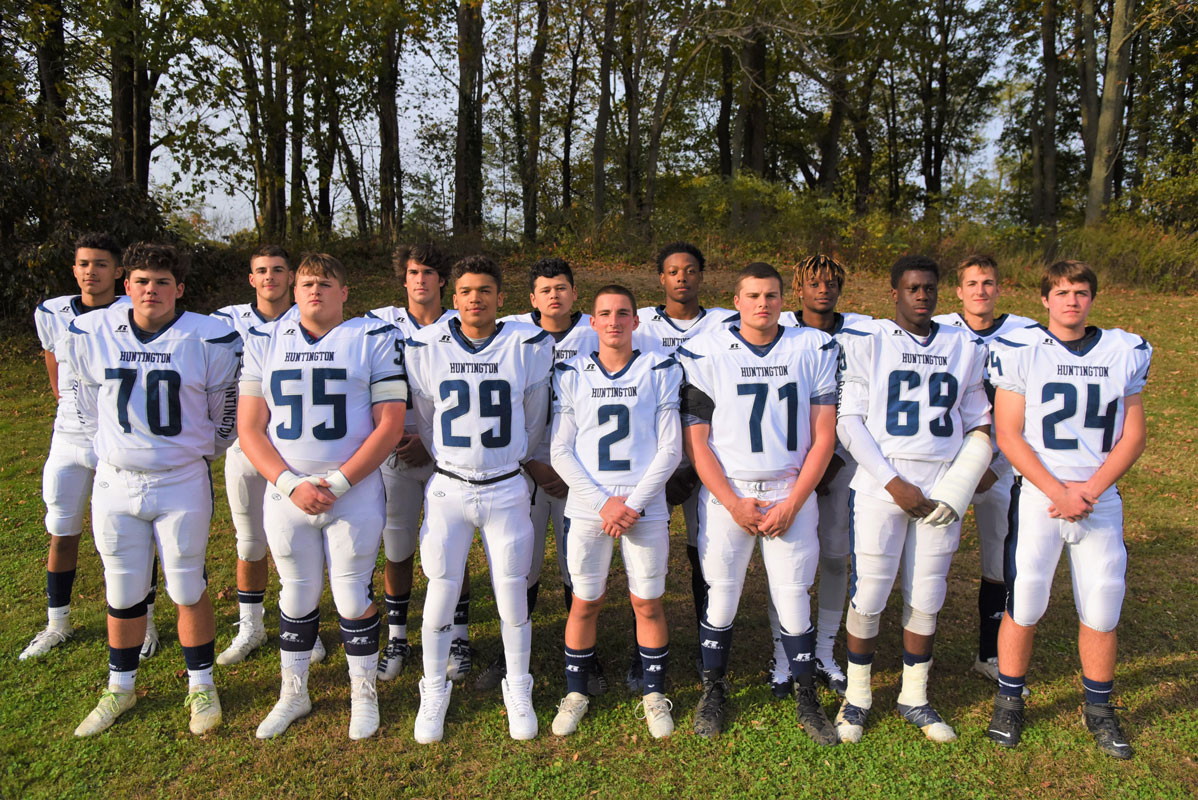 The Huntington football team's 14 seniors is one of the reasons why the Blue Devils have a 5-2 record this fall  (4)