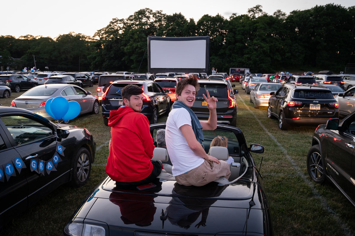Everyone had a blast at the drive-in graduation ceremony last Friday night. (Darin Reed photo.)