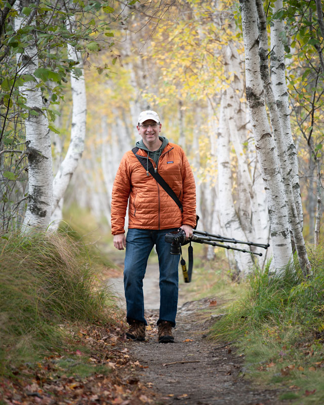 Darin Reed on the trail of a good photo opportunity.