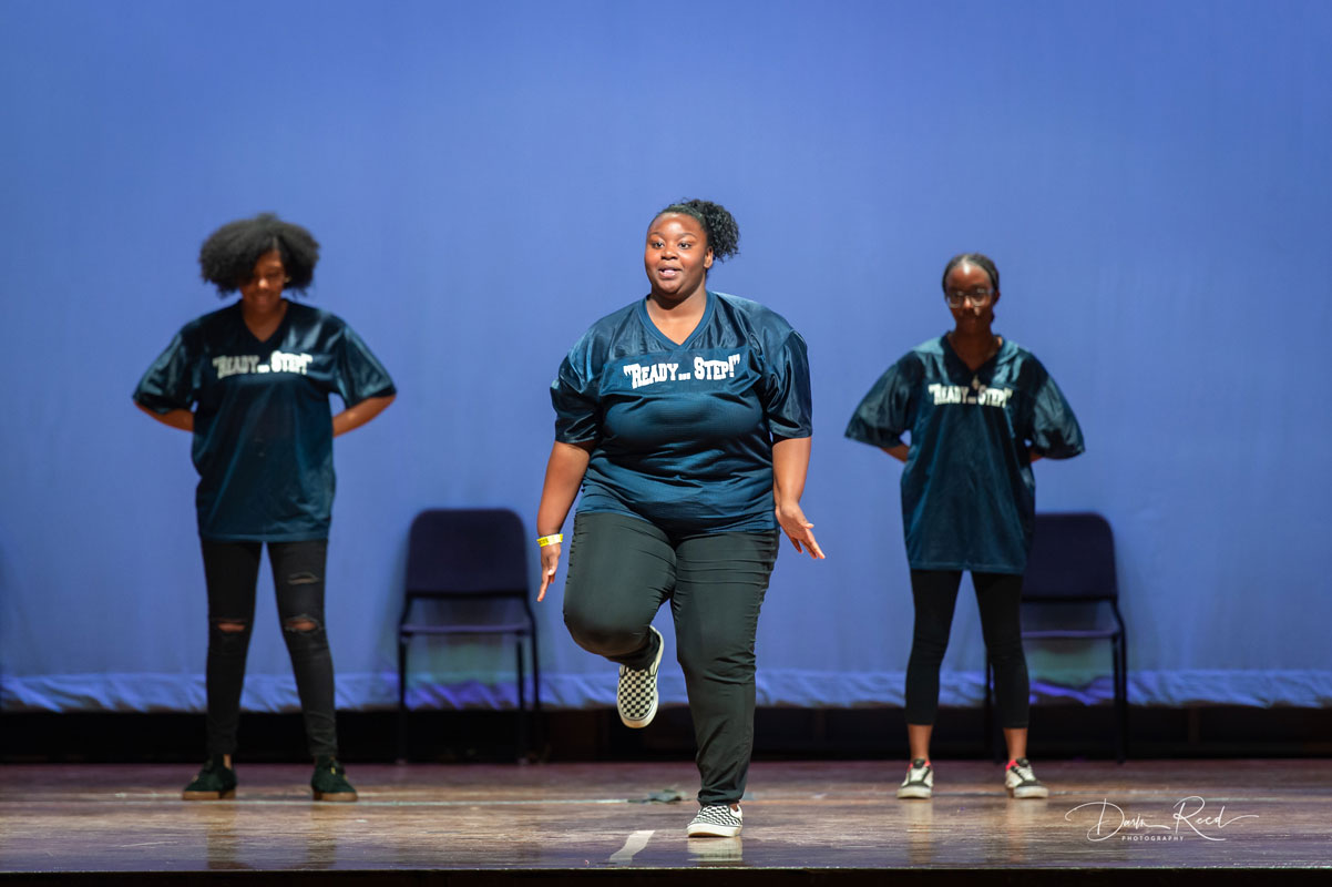 Jai-la' Bush is a four year veteran of Huntington's Ready Step team. (Darin Reed photo)