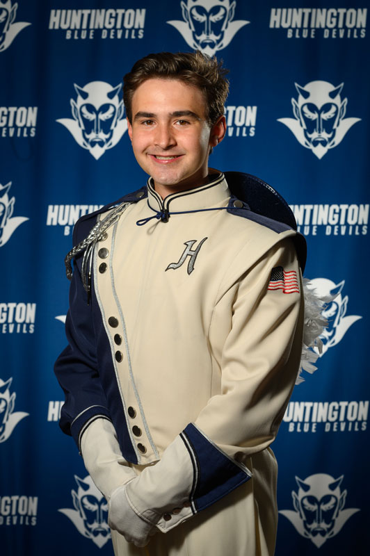 Michael Reed was a Blue Devil marching band drum major as a senior. (Darin Reed photo.)