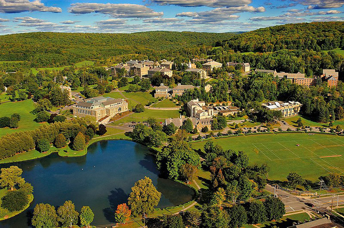 The Colgate University campus in Hamilton, New York.