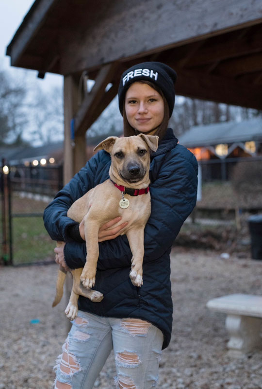 Huntington junior Christina Hornstein has been working with dogs for many years in her free time.