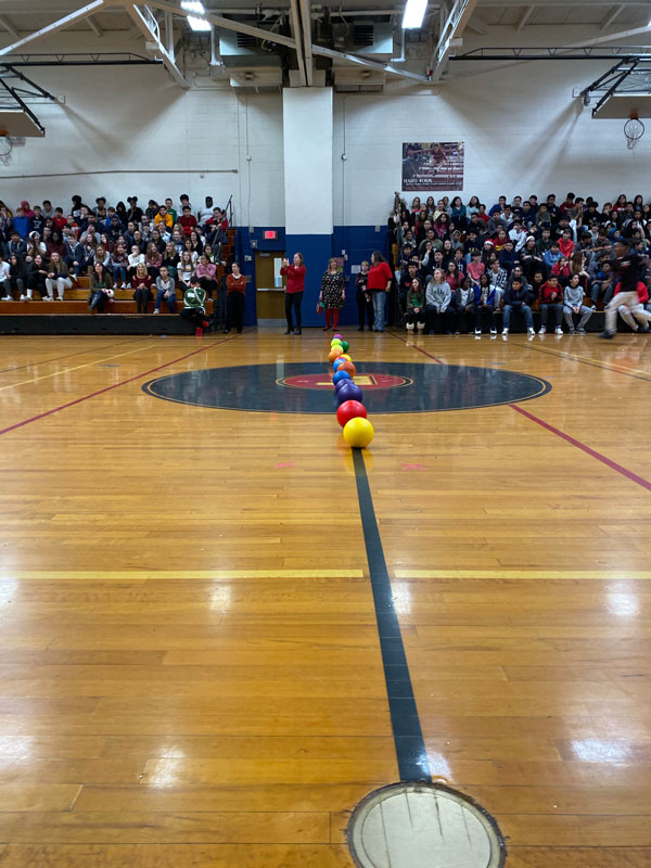 Finley student council members coordinated the  Reindeer Games that helped lift the spirits of everyone  