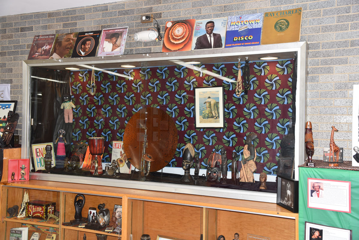 The Black History Month display at Huntington High School was fascinating 