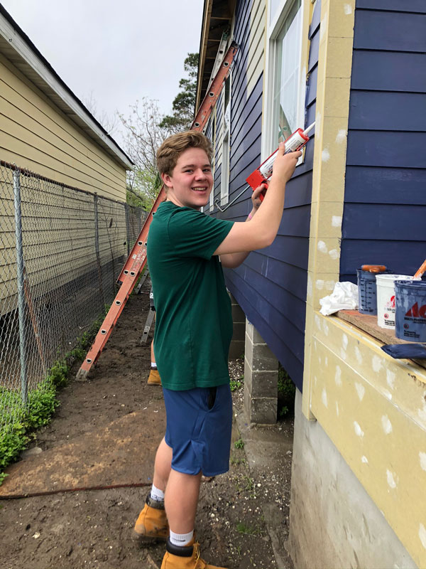 The Huntington Habitat members were happy to tackle any job in New Orleans 