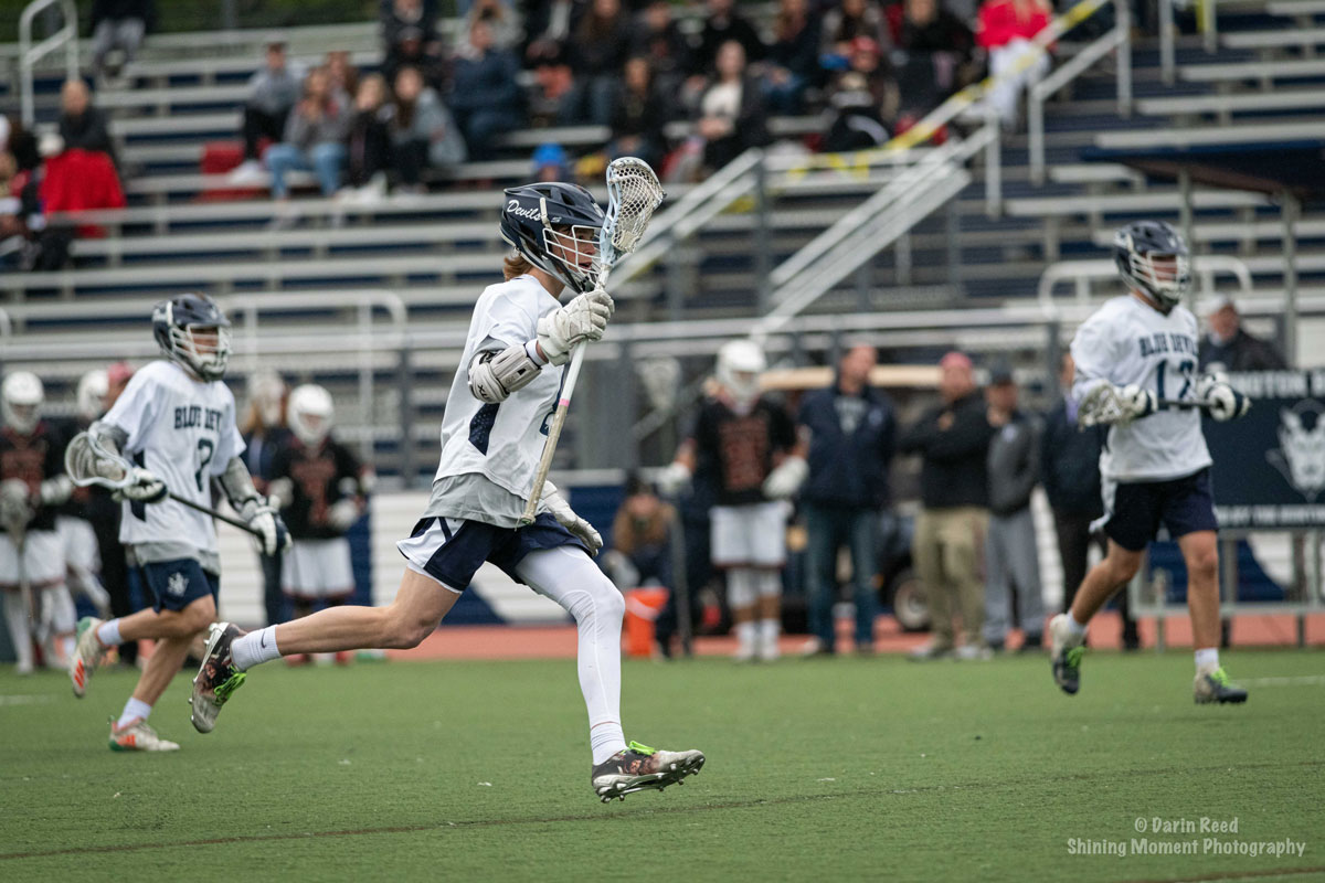 Cole Pillion was one of Huntington's faceoff specialists. (Darin Reed photo 