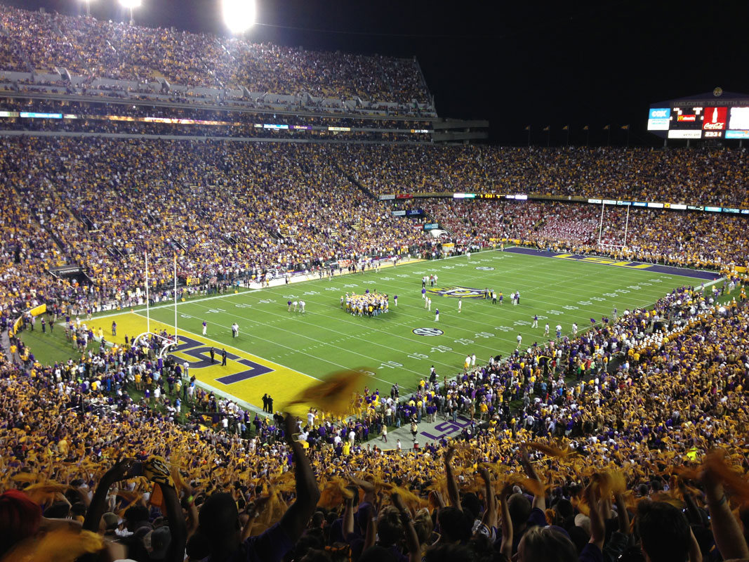 LSU is well known for its enormous school spirit 