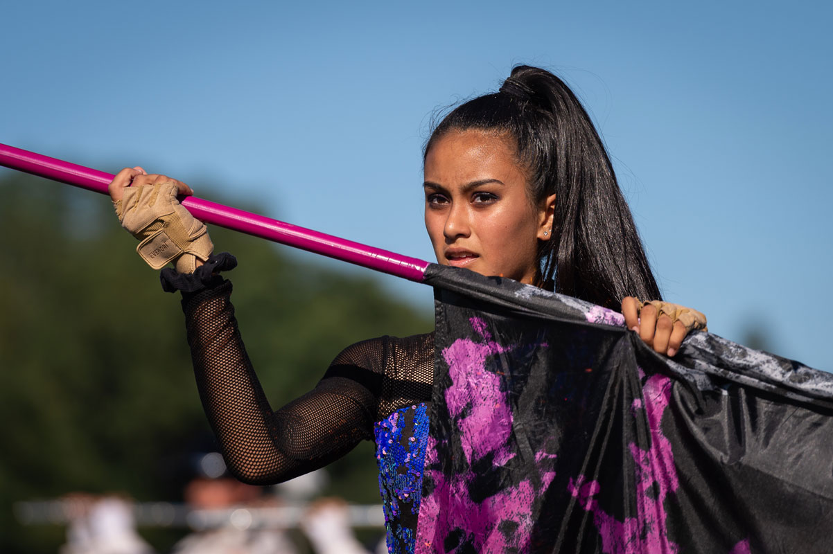 Huntington's color guard will return to the field in 2020. (Darin Reed photo)
