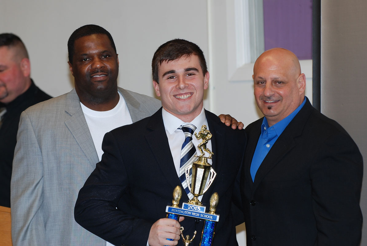 Nick Arleo with Kevin Thorbourne and Steve Muller at the Blue Devil football dinner.