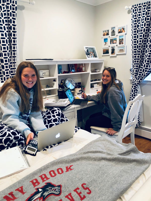 Gianna and Jordan Forte are determined to keep working hard during the period of distance learning.