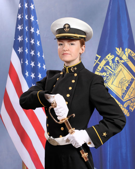 Huntington alum and US Naval Academy graduate Nina Cartwright.