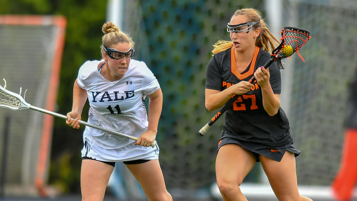 Huntington 2016 alum Katie Reilly in action for the Princeton University women's lacrosse team
