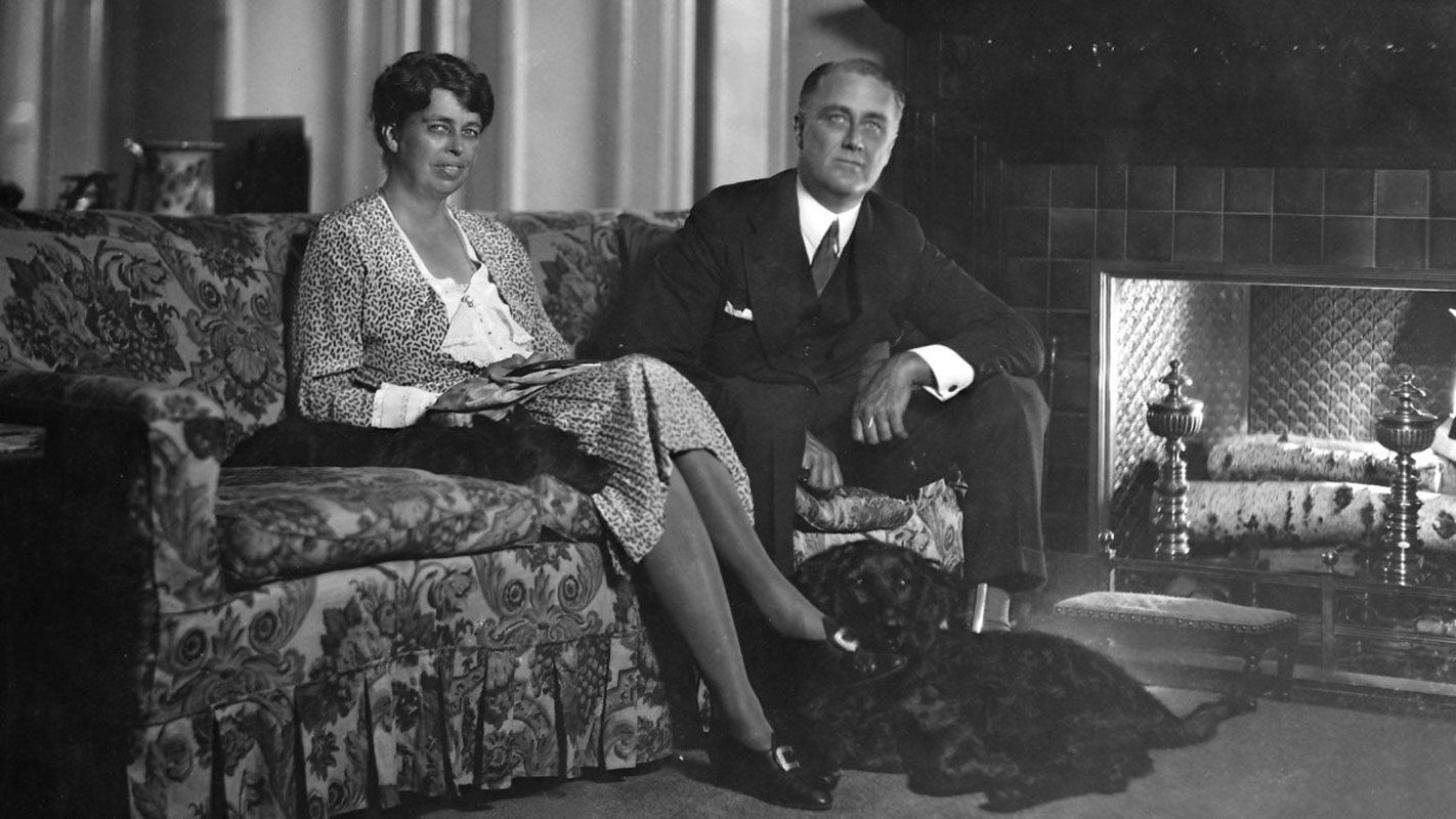 Eleanor Roosevelt, pictured with her husband, Franklin was the longest serving First Lady.