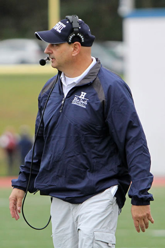 Huntington varsity football head coach Steve Muller. (Photo by Mike Connell)