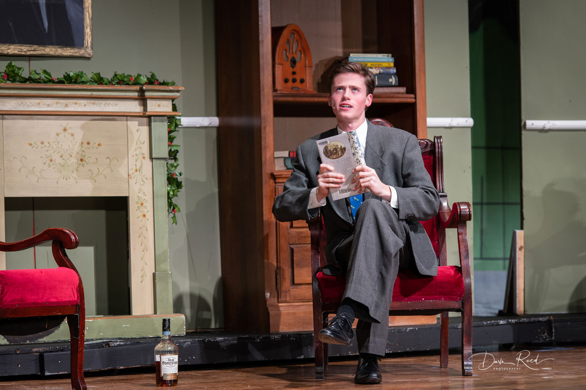 Keenan Lyons on stage with the Huntington drama club. (Darin Reed photo)