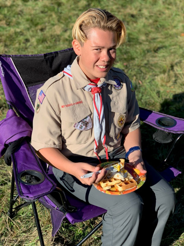 Finley seventh grader Ronnie Carillo is a member of the Boy Scouts