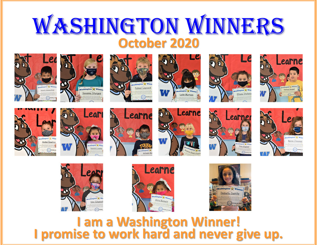 October's Washington Ways Award recipients are a very proud group of children.