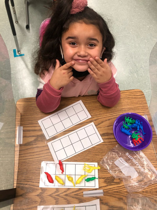 Washington kindergarteners had so much fun practicing their counting skills.