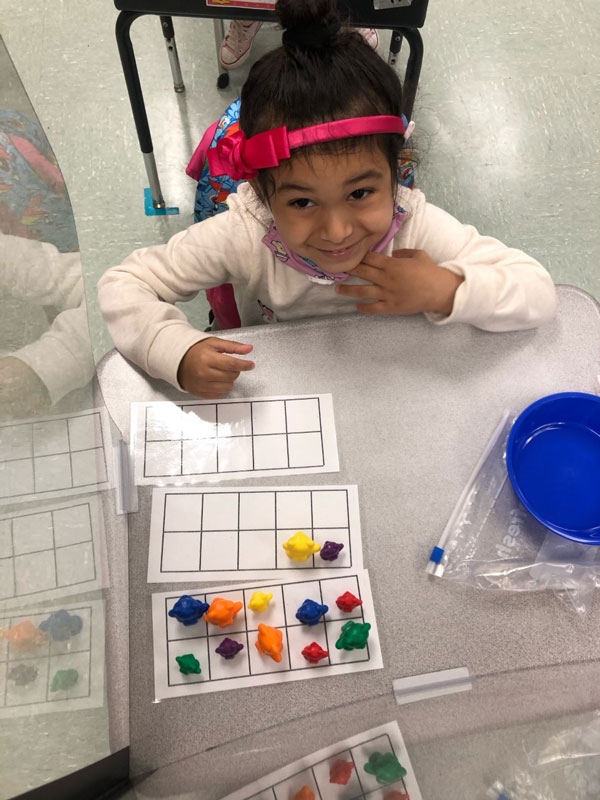 Washington kindergarteners had so much fun practicing their counting skills.
