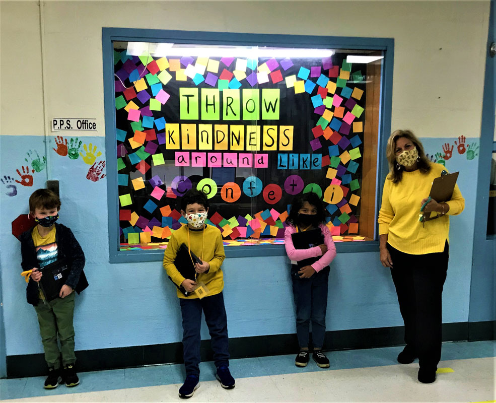 Teachers and students all got into the act for World Kindness Day.
