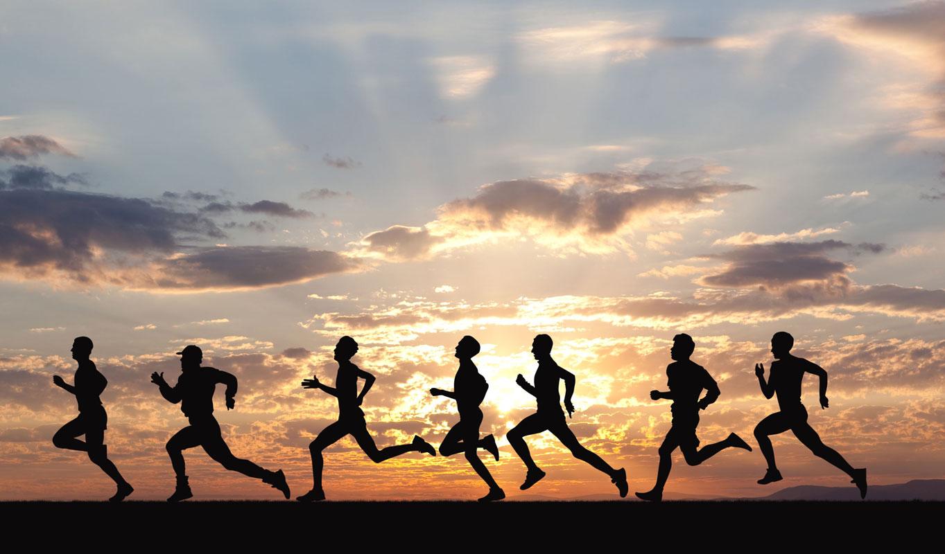 The Huntington boys' cross country team has excellent prospects for the coming season.