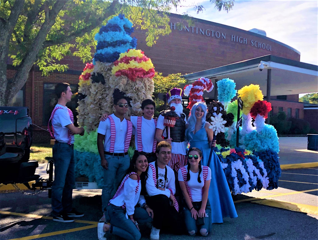 Huntington Class of 2020 members on Homecoming Day last fall at the high school (2)
