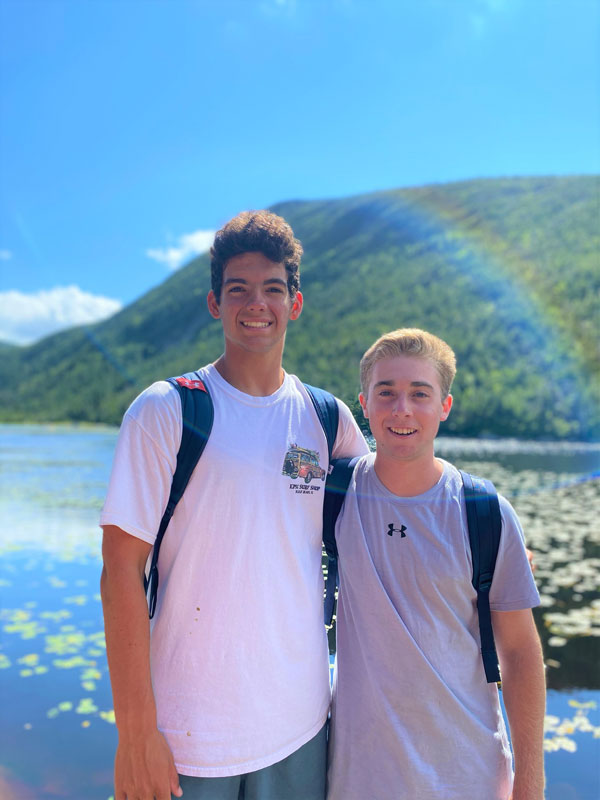 Huntington classmates Alex Fascilla and Nate Deegan.