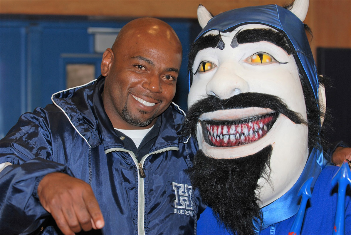 Huntington football and track coach Ron Wilson is a proud Blue Devil 