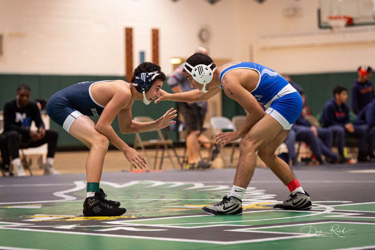 Max Casiano (left) won 19 varsity matches as an eighth grader. (Darin Reed photo.)