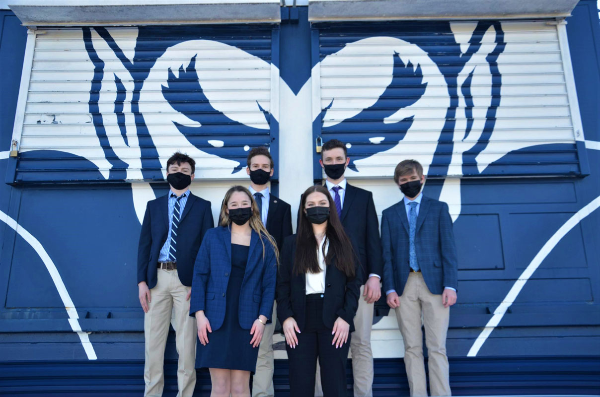 Poseidon's National Business Plan Competition presentation team. 