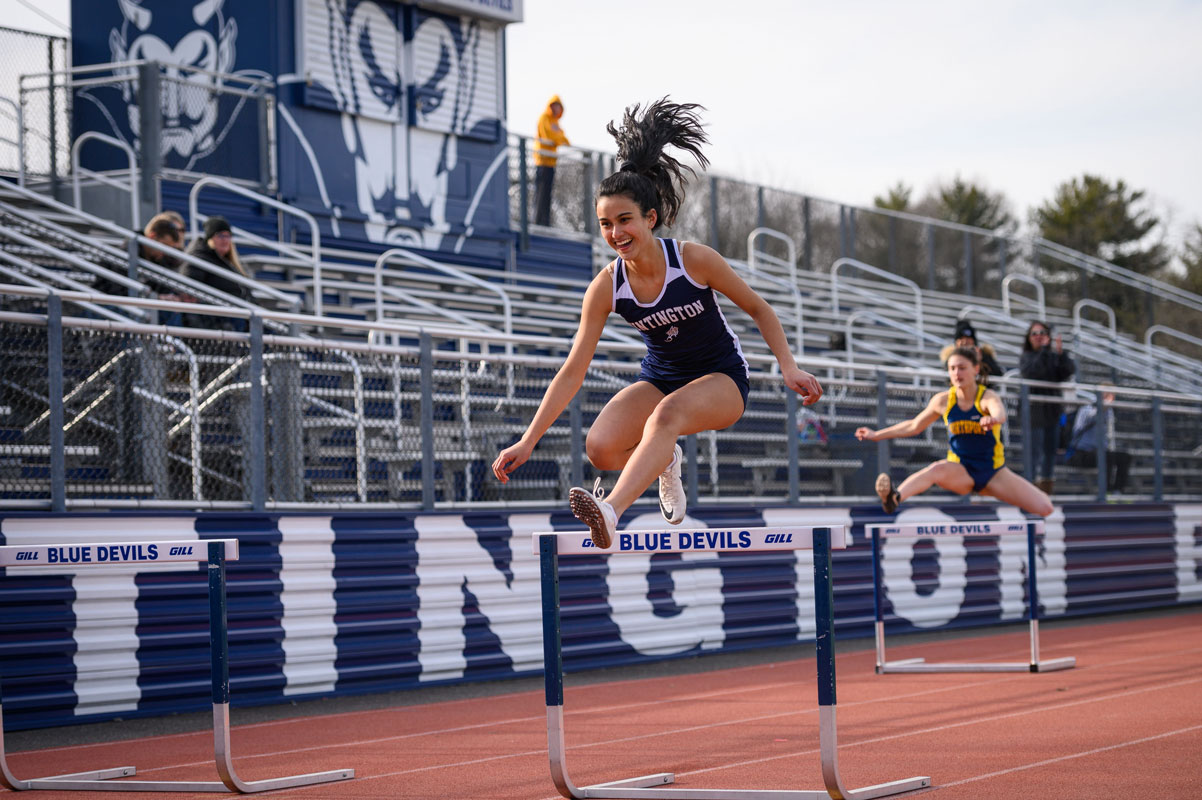 Olivia Conte is one of Huntington's girls' track stars. (Darin Reed photo.)