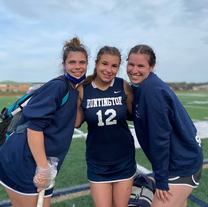 Seniors Bella D’Benedetto, Riley Zink and Julie Rogel are the Blue Devil field hockey captains.