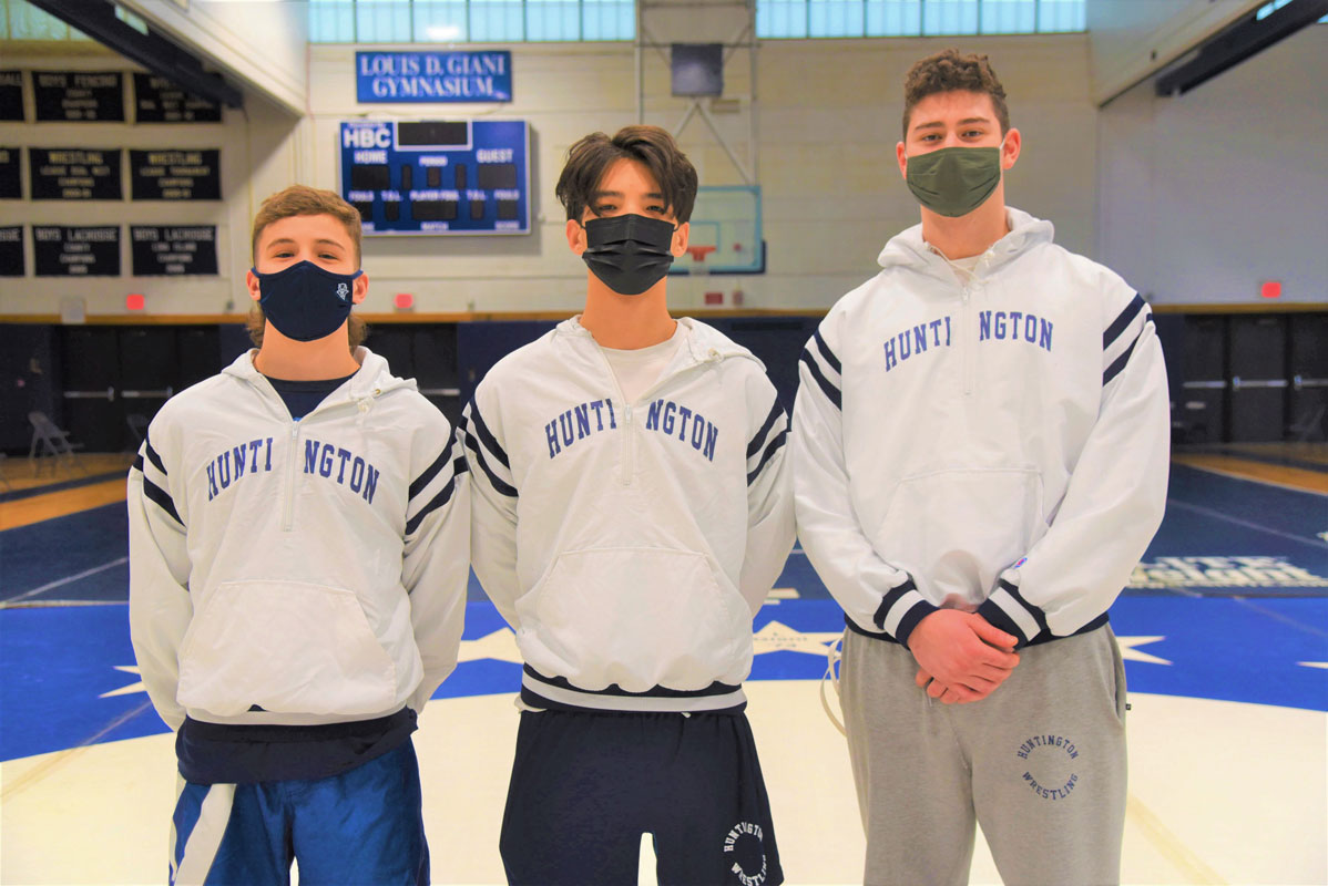  Blue Devil seniors Joe Petrone, Joe Nicotra and Nicholas Tudisco. 