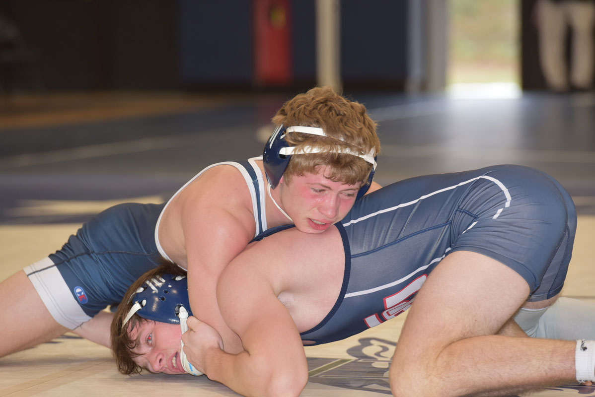 Freshman Christian St. John (left) looks to score.