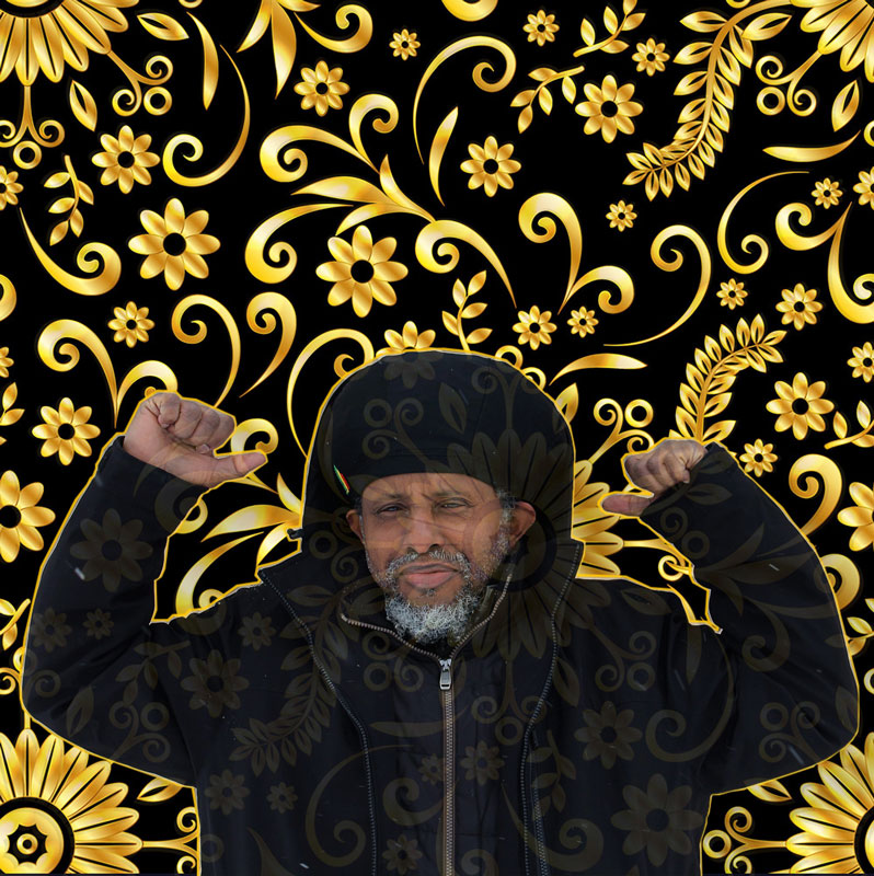 Olivia Adonis created this image for the Kehinde Wiley project.