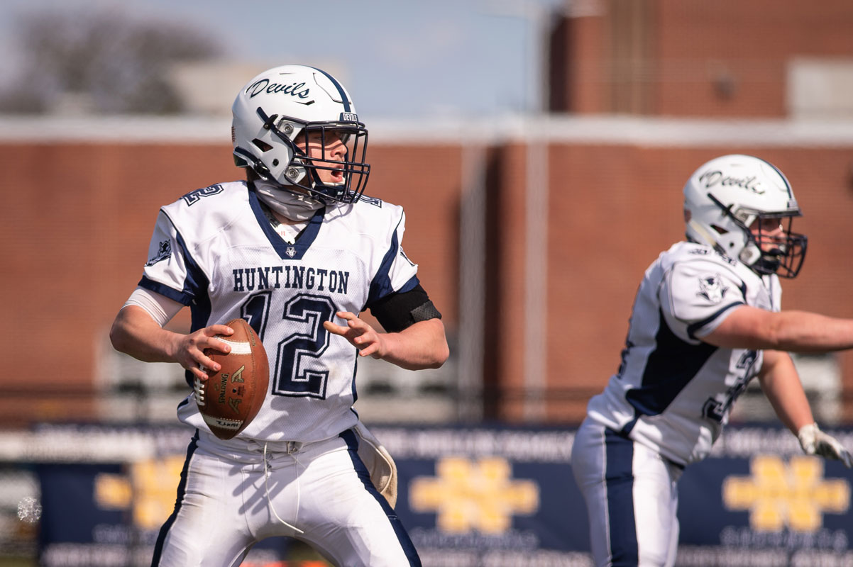 Quarterback Torin Bograd in action earlier this spring. (Darin Reed photo)