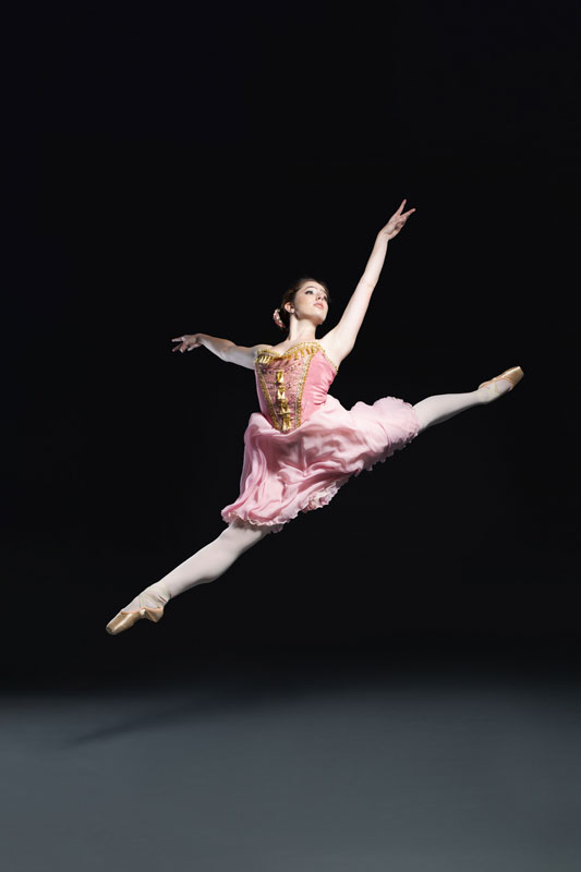 Juliet Marinello glides through the air.