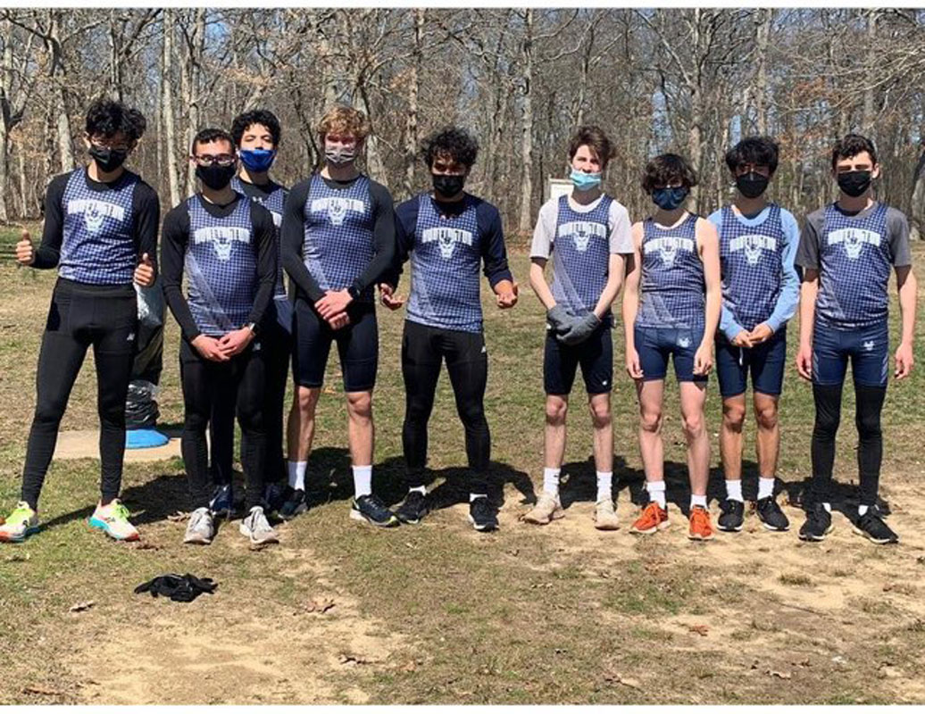 The spring 2021 Blue Devil boys' cross country team 