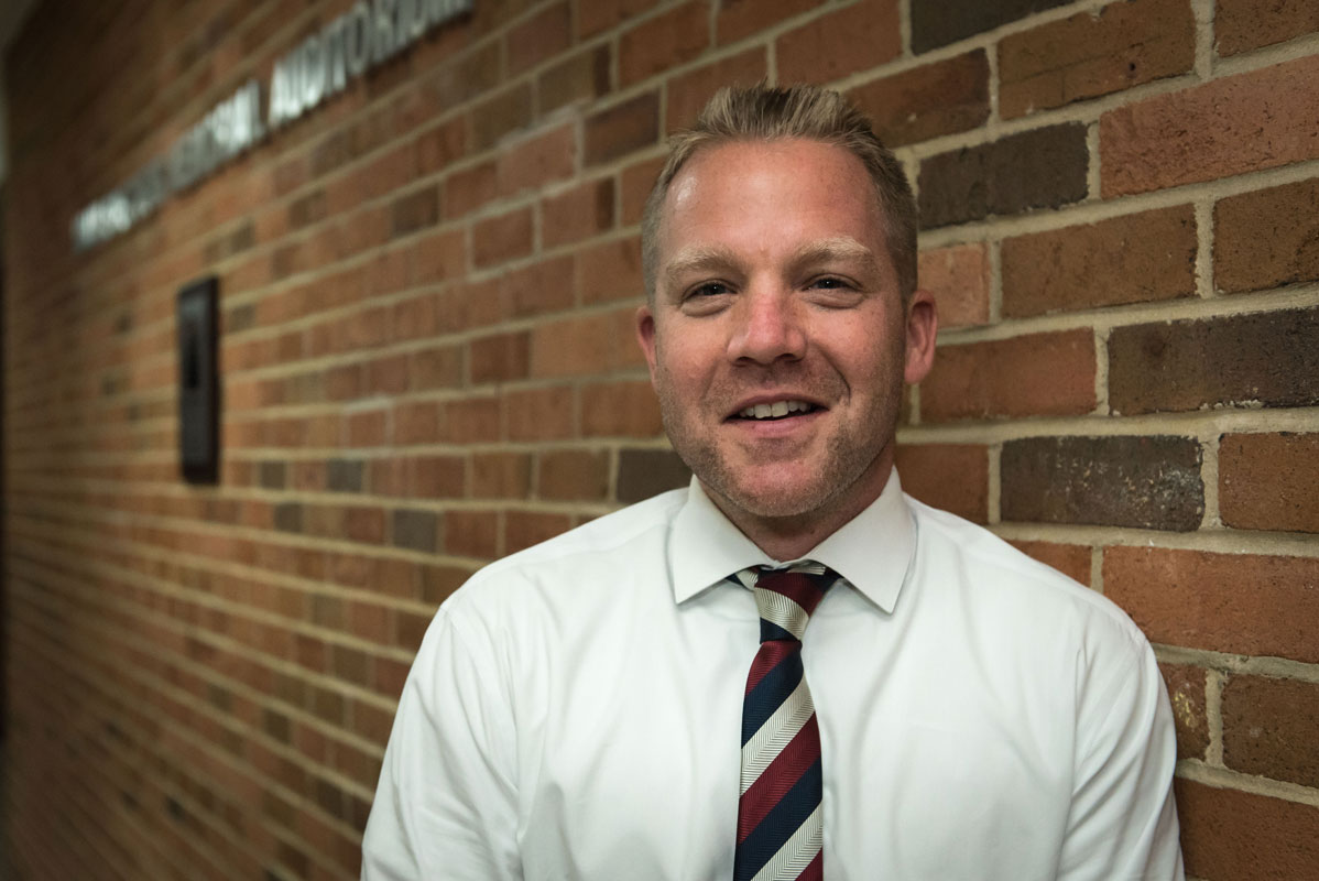 Woodhull Intermediate School Principal Scott Oshrin. (Darin Reed photo.)