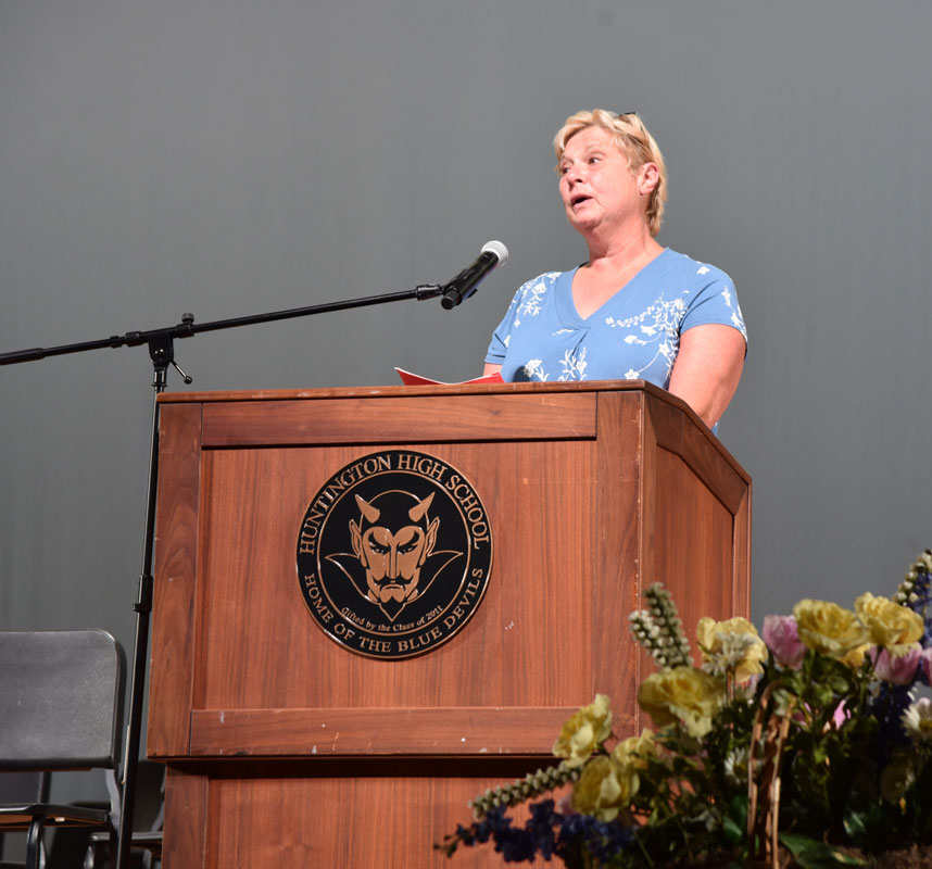  HARTE President Martha Ironman presented the two scholarship awards (1) 